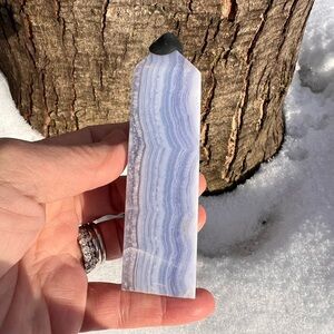 Blue (3) Lace Agate Tower | crystal